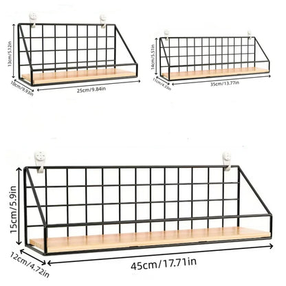 étagère murale en fer sans perçage 1 pièce -