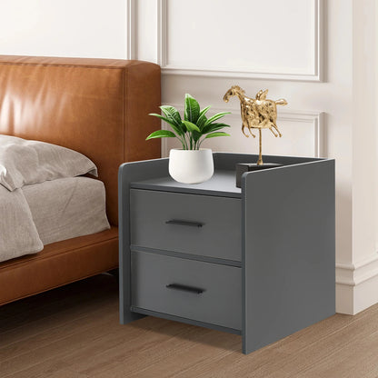 Table de chevet idéale pour chambre à deux tiroirs -