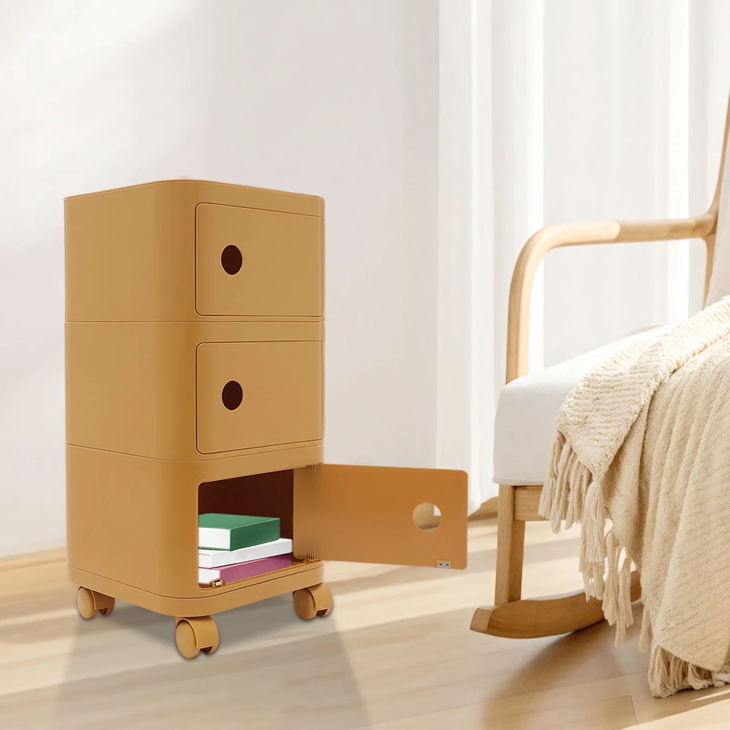 Table de chevet 3 niveaux en ABS -