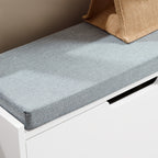 Meuble à chaussure avec espace de rangement et coussin d'assise 60x52x24cm -