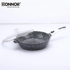 Poêle céramique poignée amovible avec couvercle -