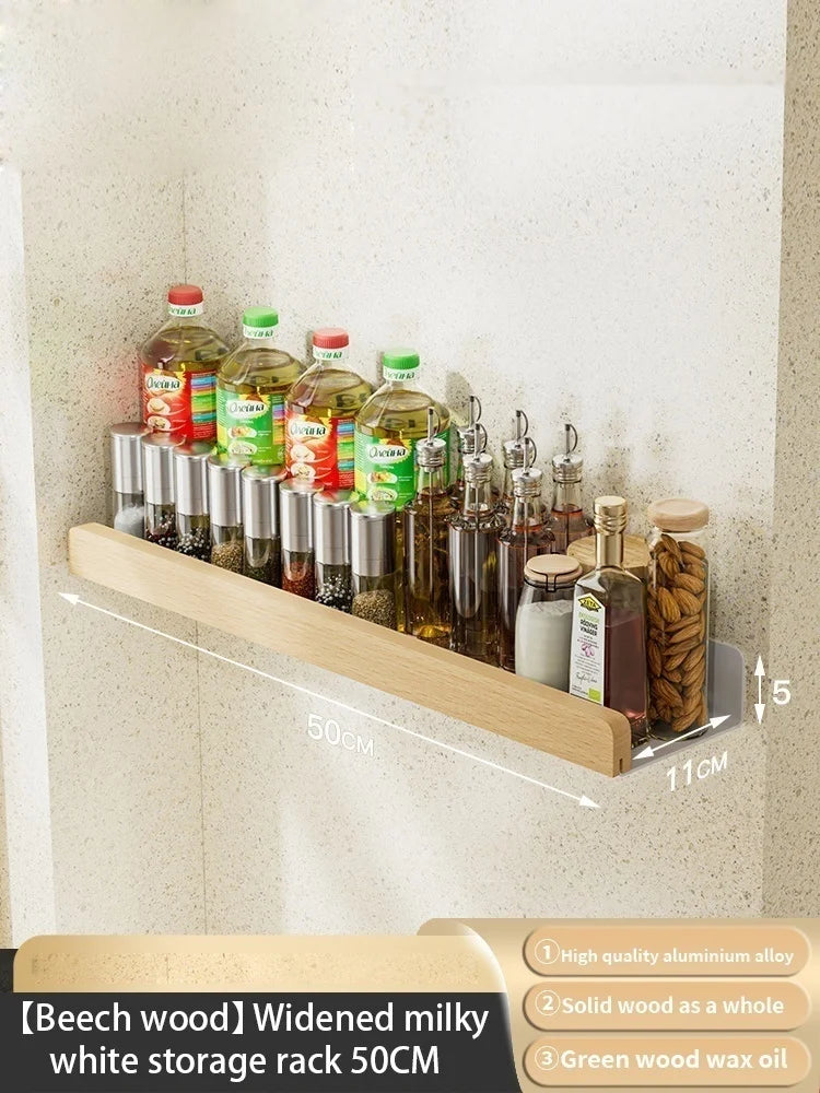 étagère murale bois massif - vendu à l'unité - Bois blanc 50cm