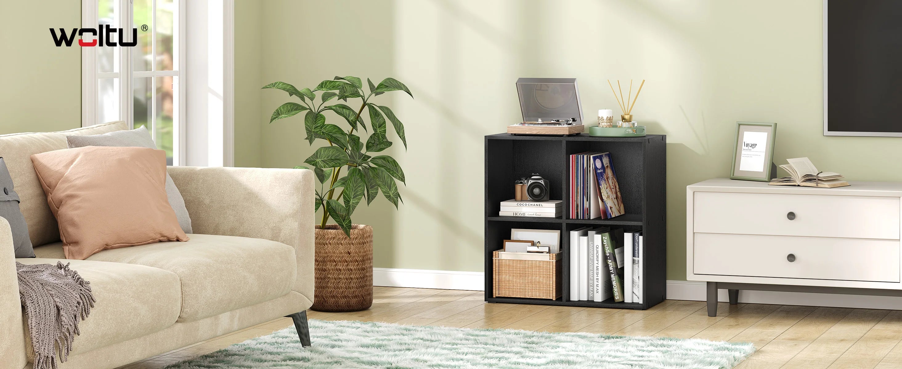 Étagère cube rangement en bois -