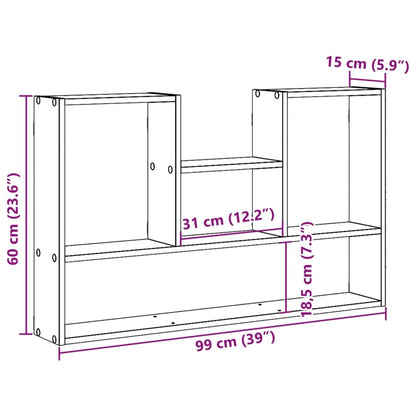 Rangement étagère murale 99x15x60 cm -