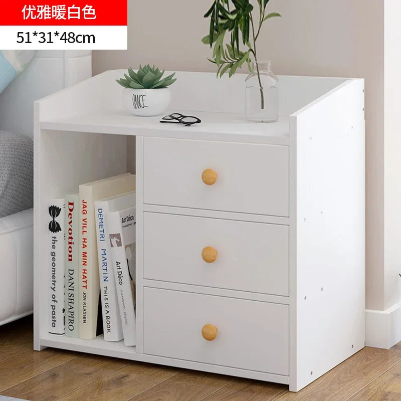 Table de nuit bibliothèque en bois - F - 51x31x48cm