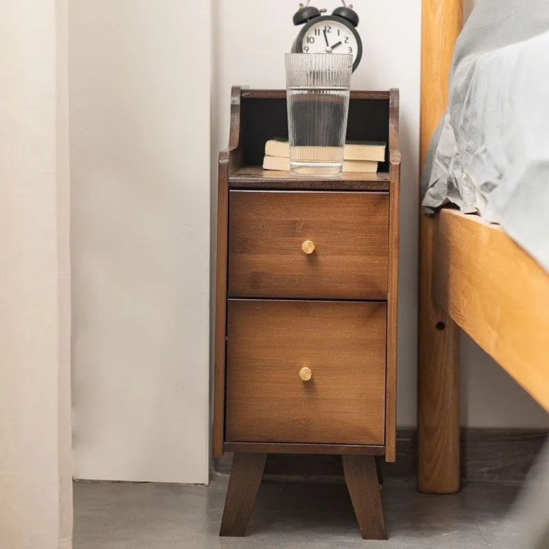 Table de chevet avec tiroir et en bois de bambou -