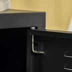 Table de chevet simple noir -