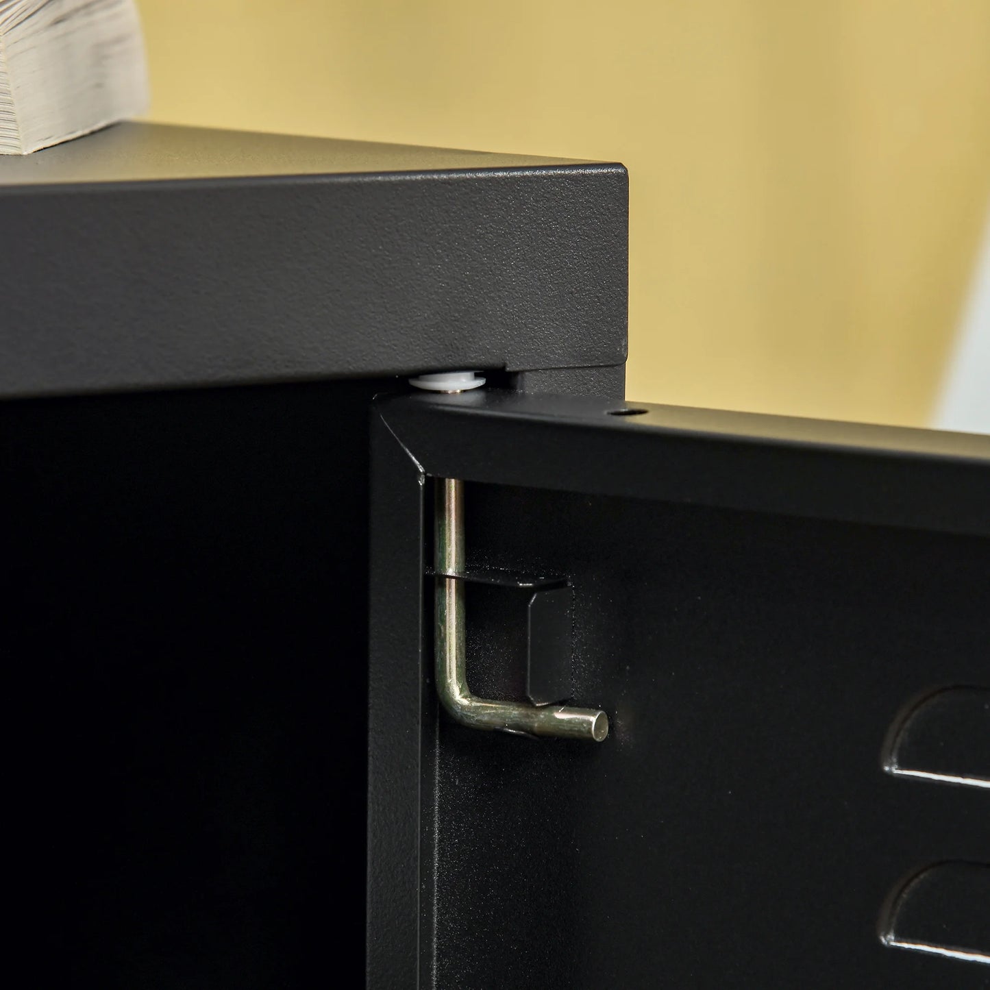 Table de chevet simple noir -