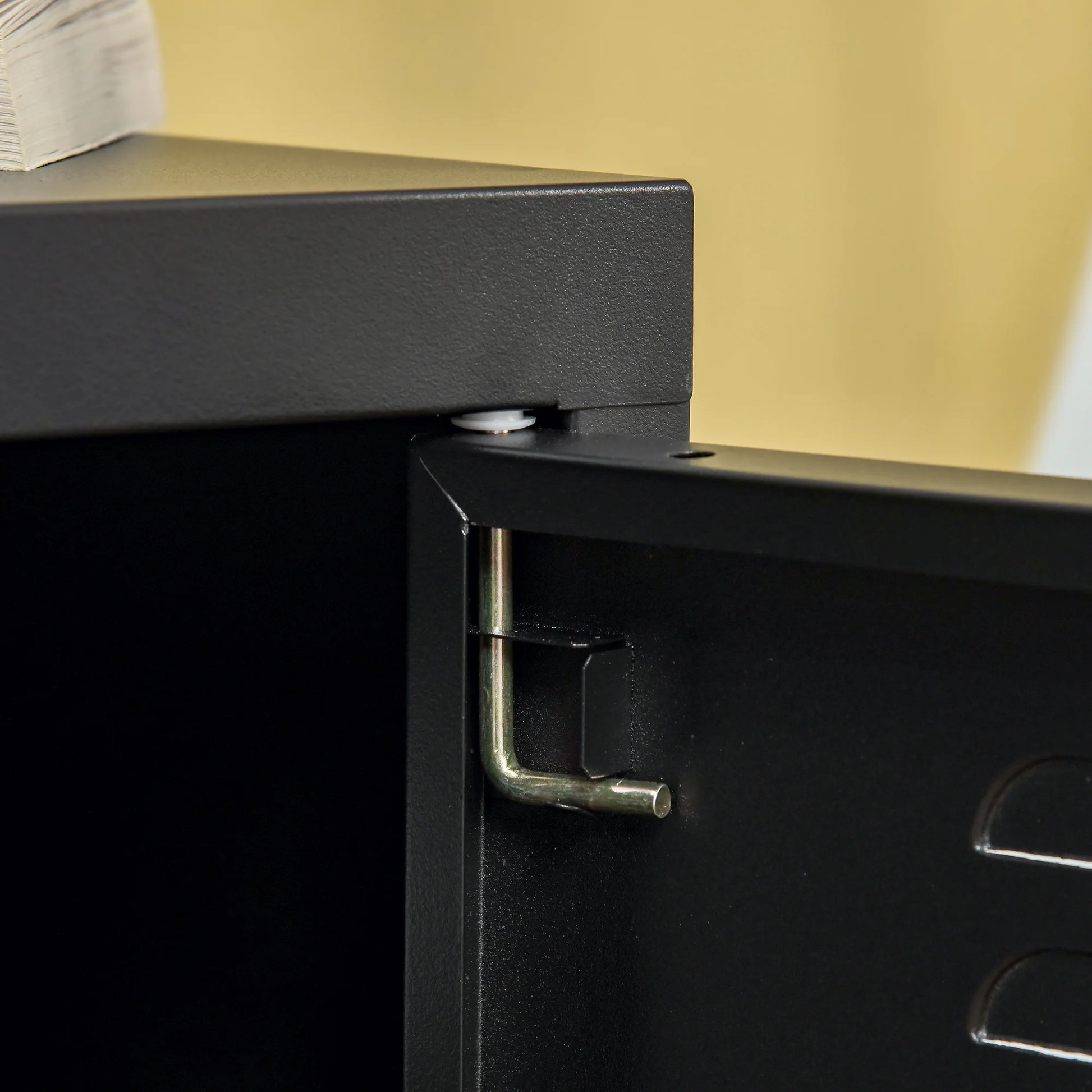 Table de chevet simple noir -