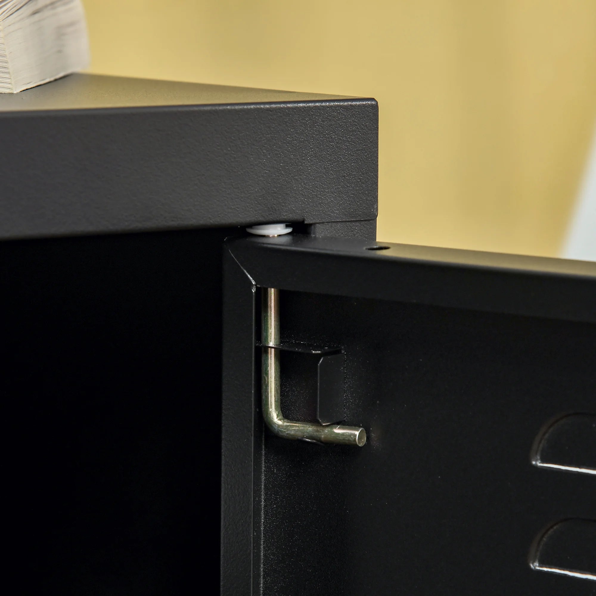 Table de chevet simple noir -