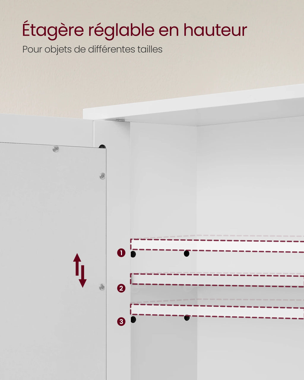Meuble de rangement salle de bain mural -