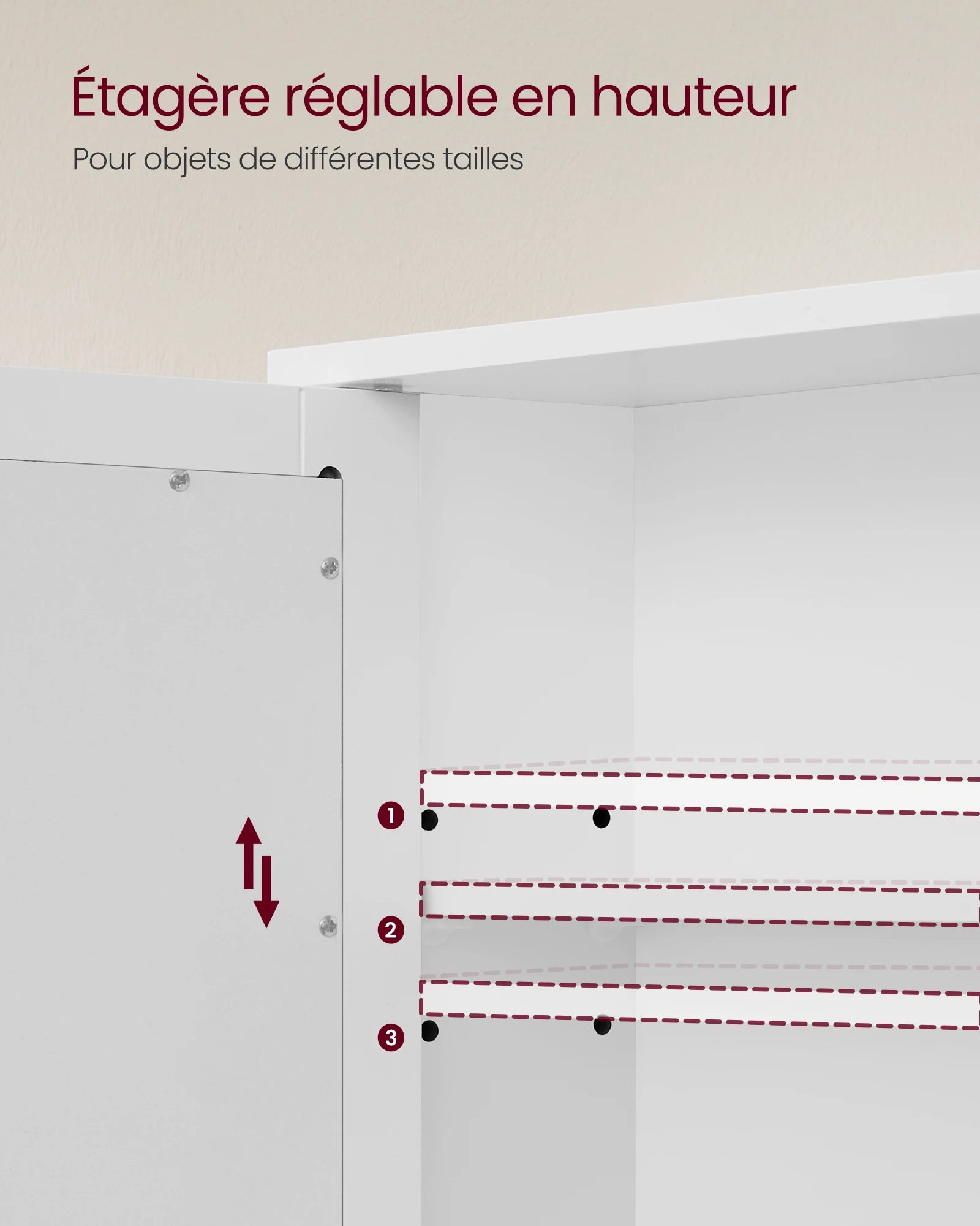 Meuble de rangement salle de bain mural -