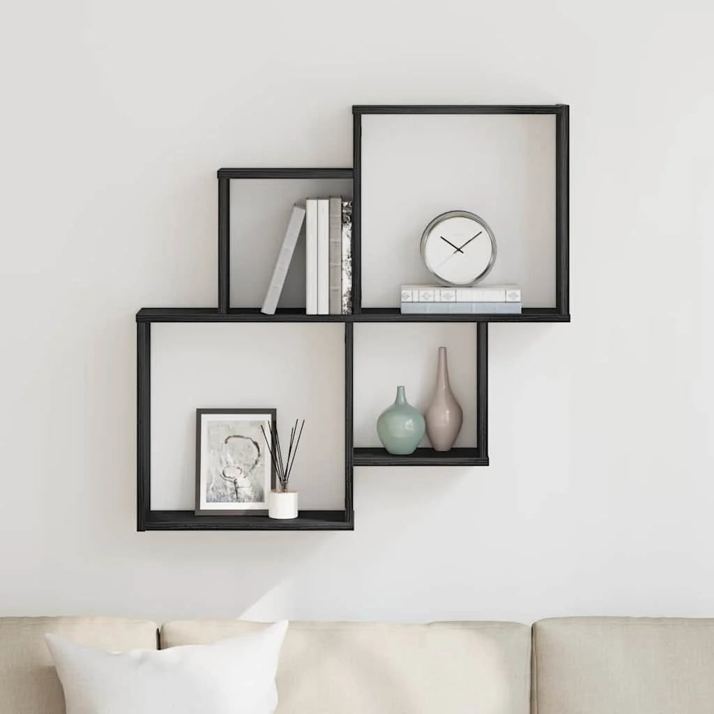 Étagère cube murale bois 80x15x78.5 cm -