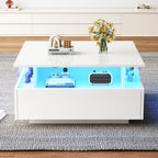 Table basse design moderne avec led 70*70*41cm -