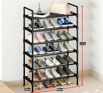 Meuble à chaussure métal multi étagère - 6L Large