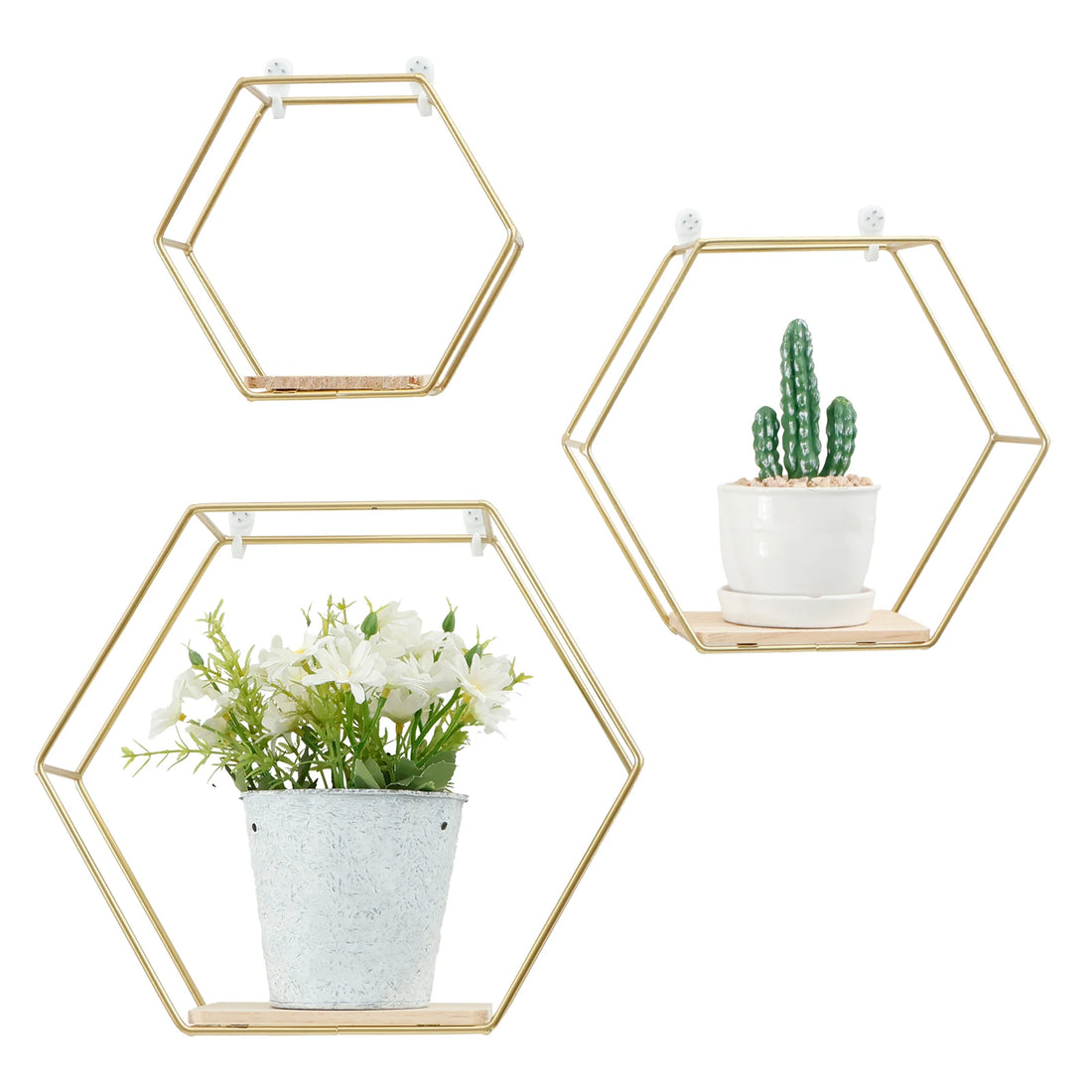 étagère murale en métal 3Pcs -