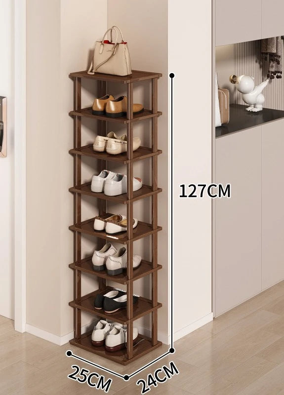 Meuble à chaussure sous escalier - Marron 8 couches 25cm