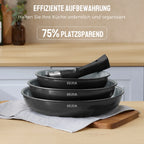 Poêle céramique - un ensemble à poignée amovible -