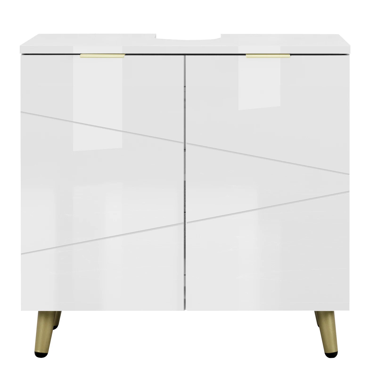 Meuble de rangement à doubles portes cubiques 60x60x30cm - Blanc Meuble de rangement