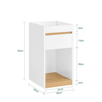 Table de chevet blanche simple pour livre -