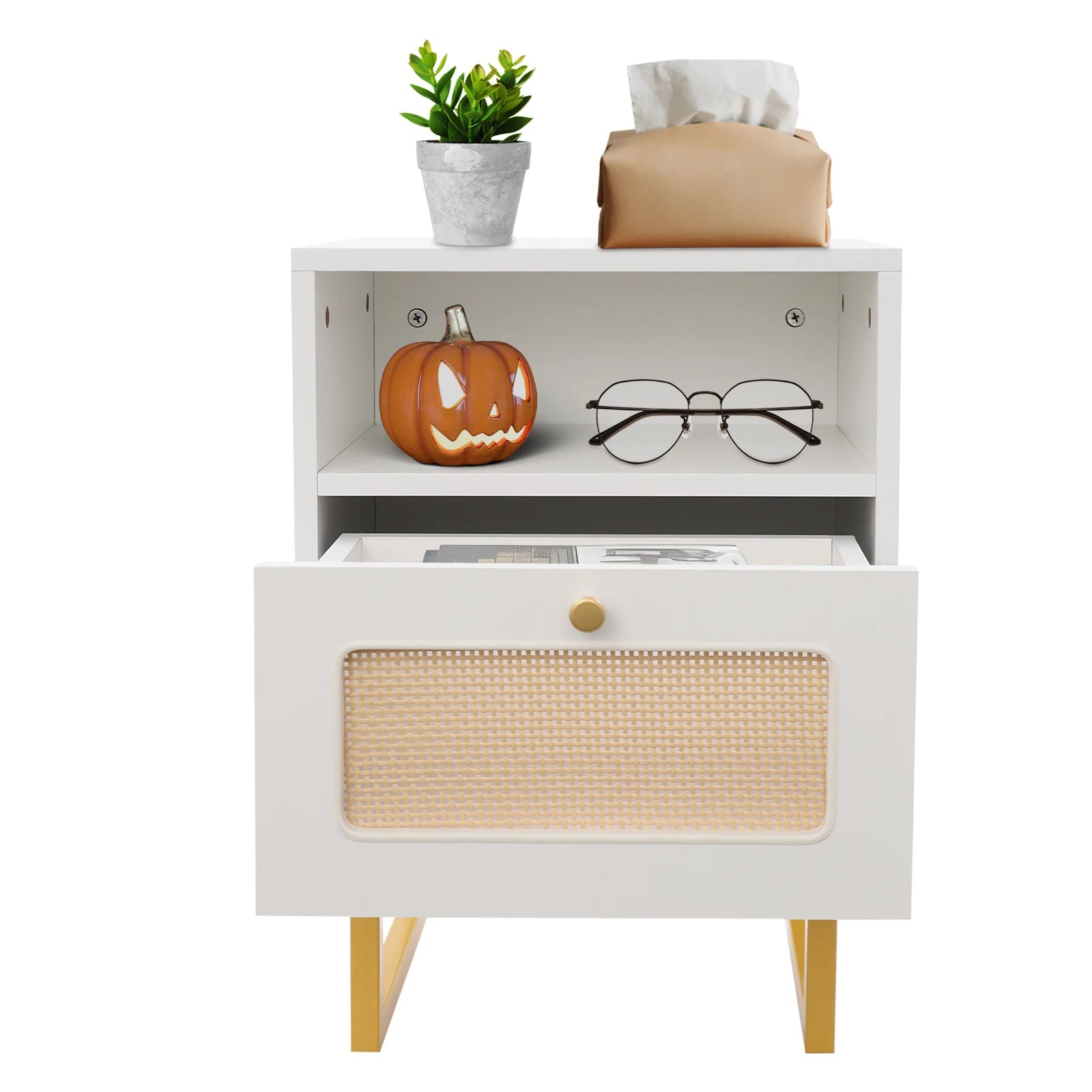 Table de nuit rotin robuste -