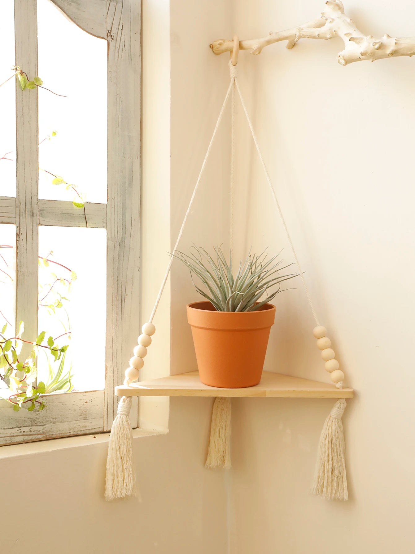 Étagère d'angle bohème -