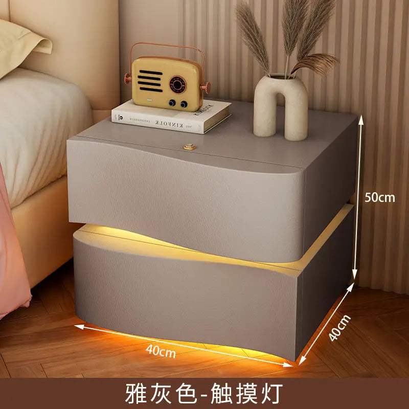 Table de nuit basse de luxe avec LED - G