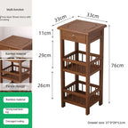 Table de nuit en bambou massif 1 pc - D2