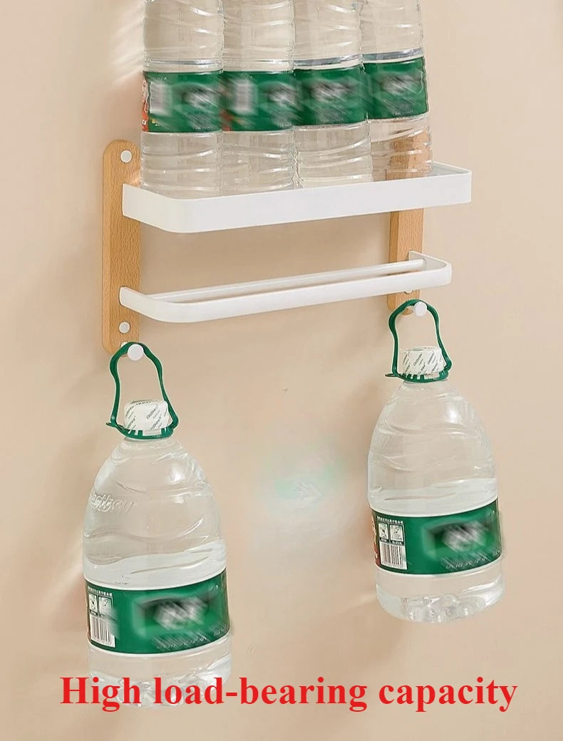 Étagère salle de bain de luxe en bois noyer -