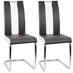 Chaise salle à manger similicuir noir 2 pièces - Noir Chaise salle à manger