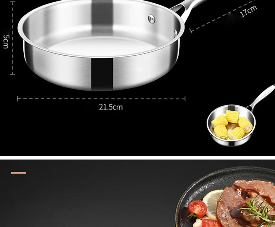 Poêle inox de petite taille de qualité -