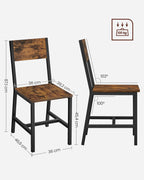 Chaise salle à manger pieds métal 4 ensembles -