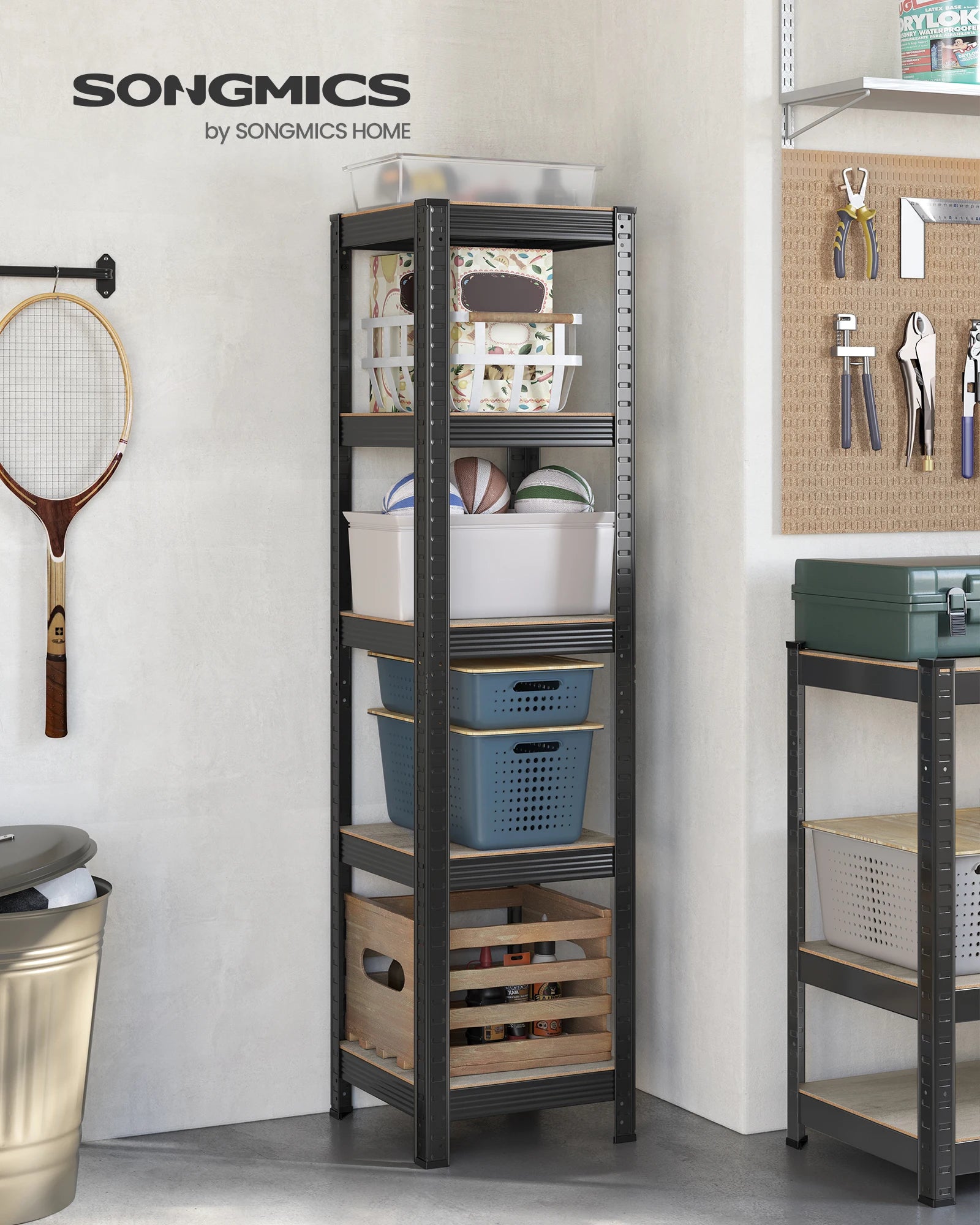 étagère garage simple 37 x 37 x 150 cm, 400 kg -