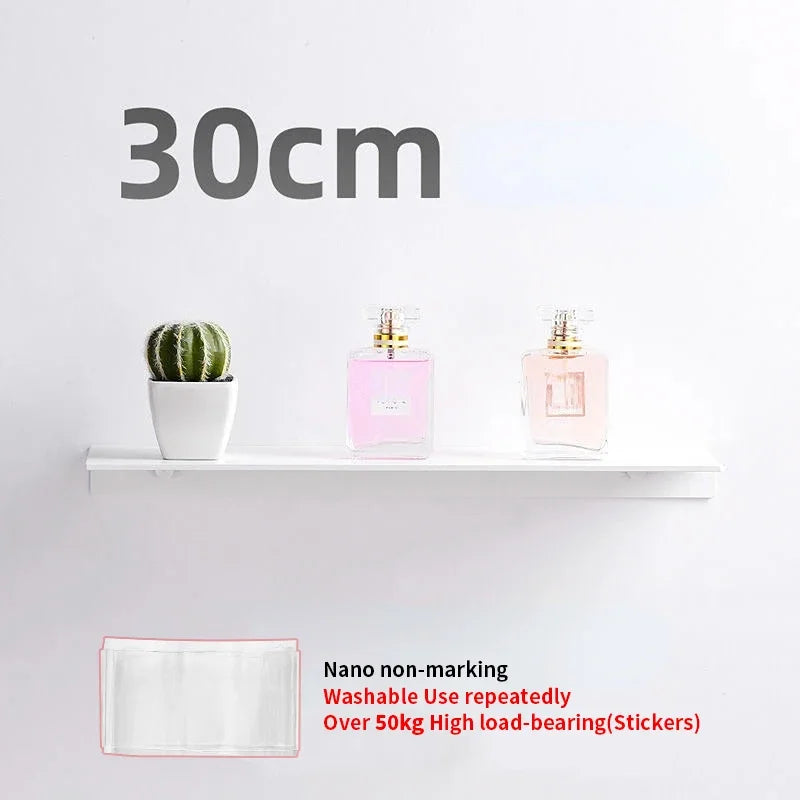 Étagère salle de bain flottante murale - Blanc-30CM