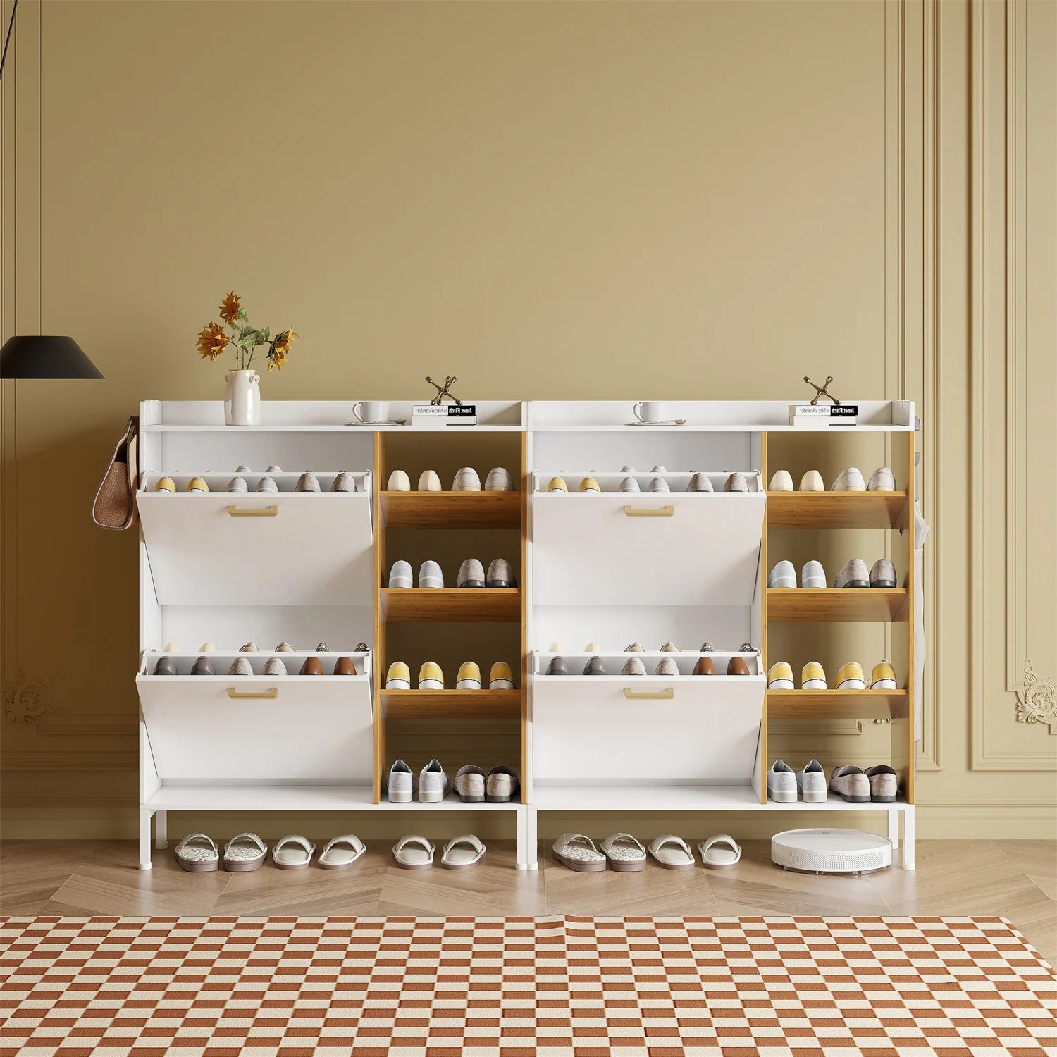 Étagère chaussures en bois moderne -