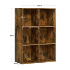 Étagère cube rangement en bois - Marron 29x59.6x89cm Étagère cube