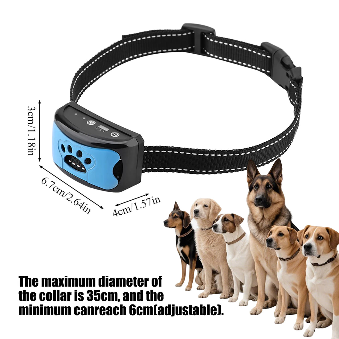 collier anti aboiement rechargeable avec USB -