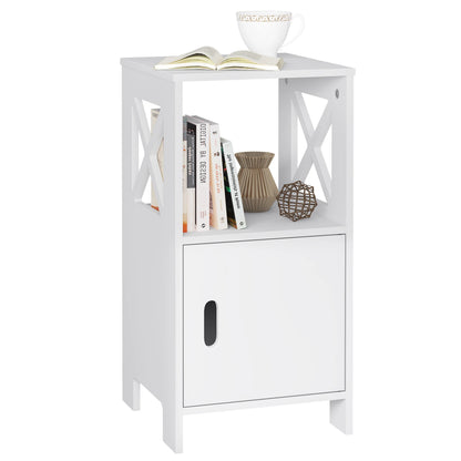 Table de nuit noir avec porte - lot de 2 ensembles -