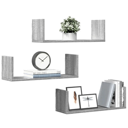 étagère murale livre 3 pcs Blanc 58x18x18 cm -