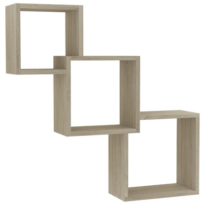 étagère murale cube à 3 niveaux - Marron C
