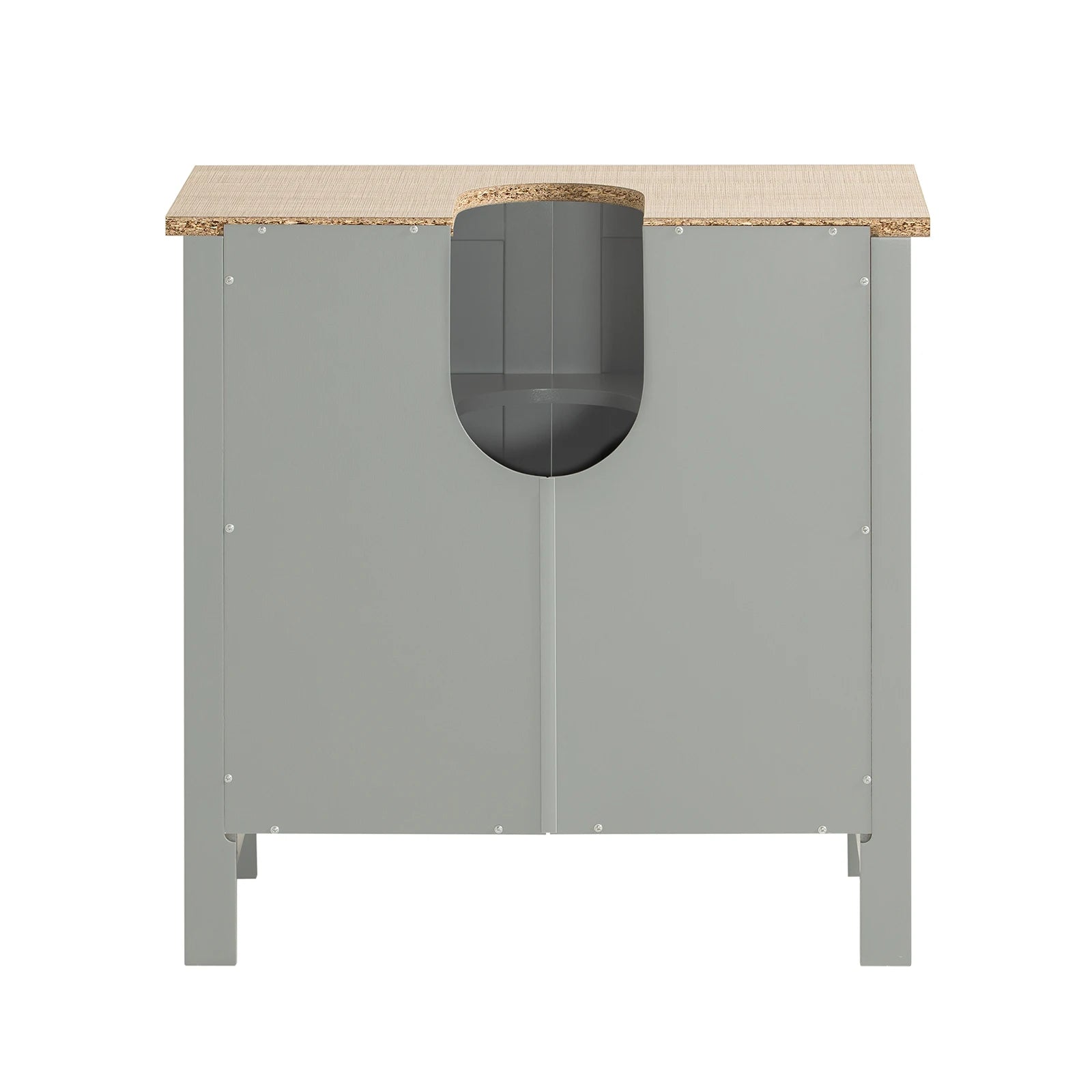 Meuble salle de bain gris sur pieds 60x60x30cm -