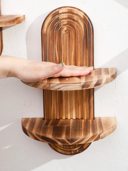 étagère bois ancien 1 pièce bohoo -