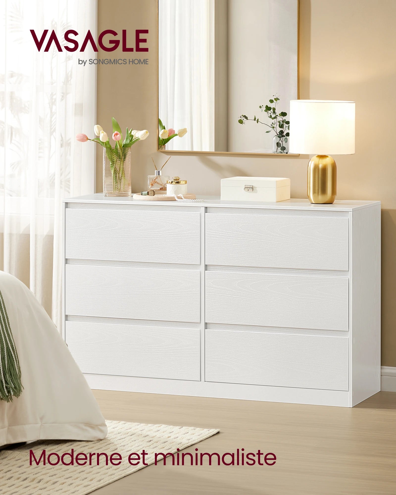 Meuble de rangement bas et long 40 x 119.4 x 75 cm, -