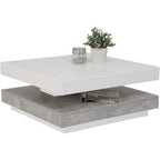 Table basse dérive du bois design carré 67 X 67 X 35 Cm -
