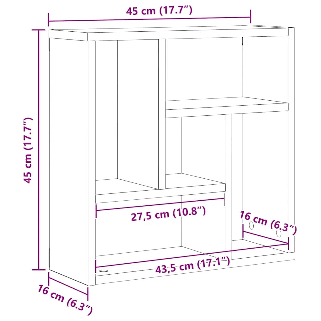étagère murale chambre 45.1x16x45.1 cm -