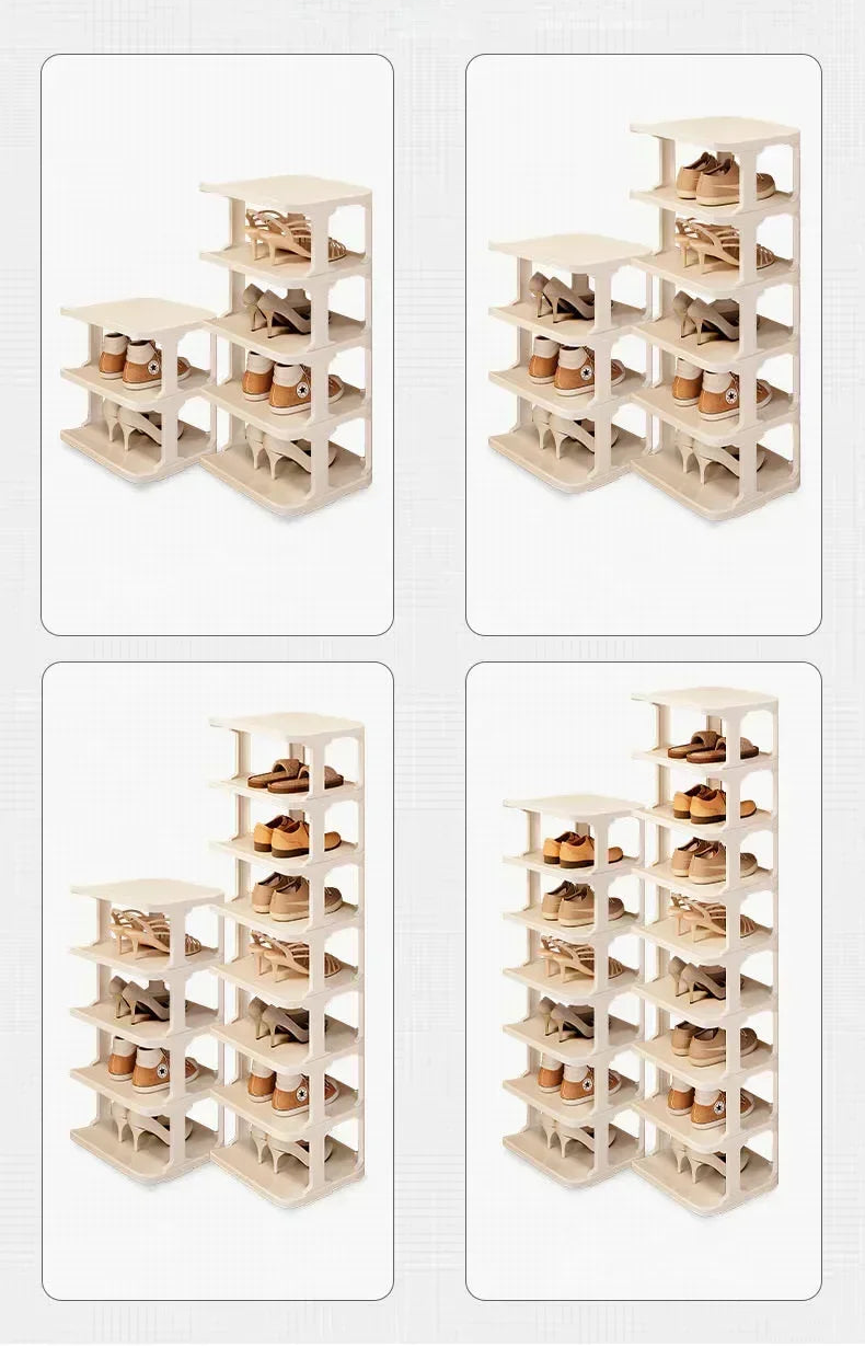 Meuble à chaussure d'entrée en forme de cube simple -