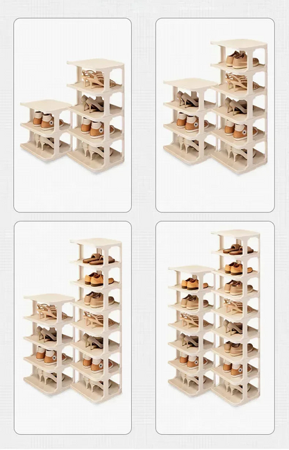 Meuble à chaussure d'entrée en forme de cube simple -