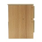 Table de chevet bois massif avec petite commode à 2 tiroirs -