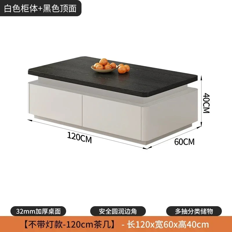 Table basse bois scandinave de luxe - 120x60x40cm-1