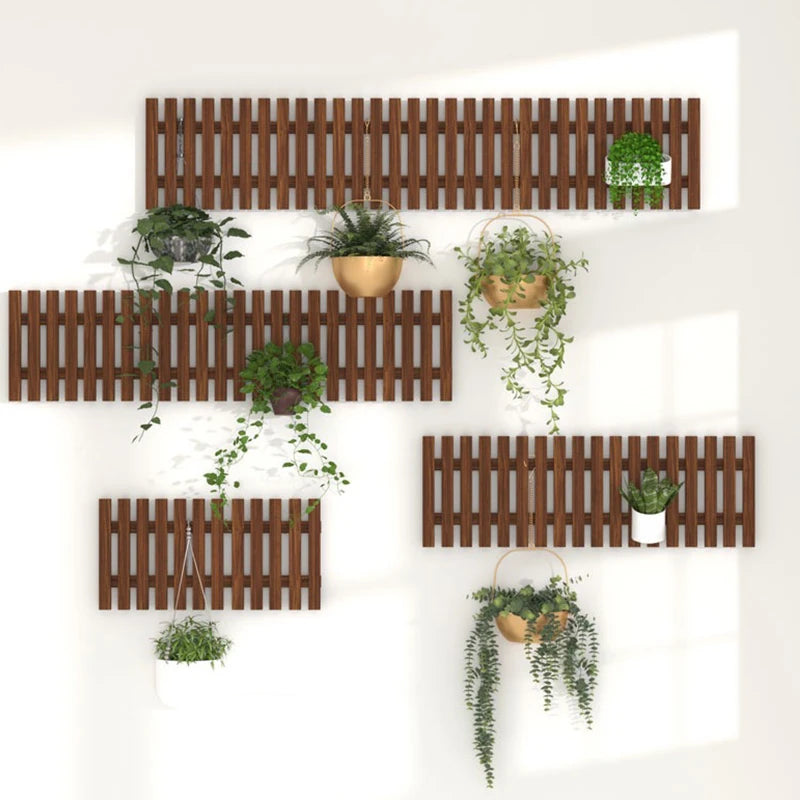 étagère bois plante murale -